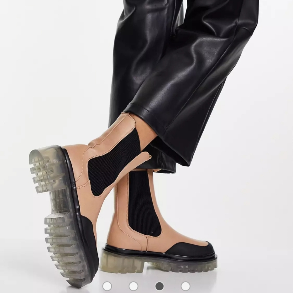 Women's ASOS Always Clear Bottom Chelsea Lug Boot